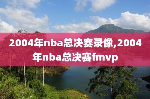 2004年nba总决赛录像,2004年nba总决赛fmvp